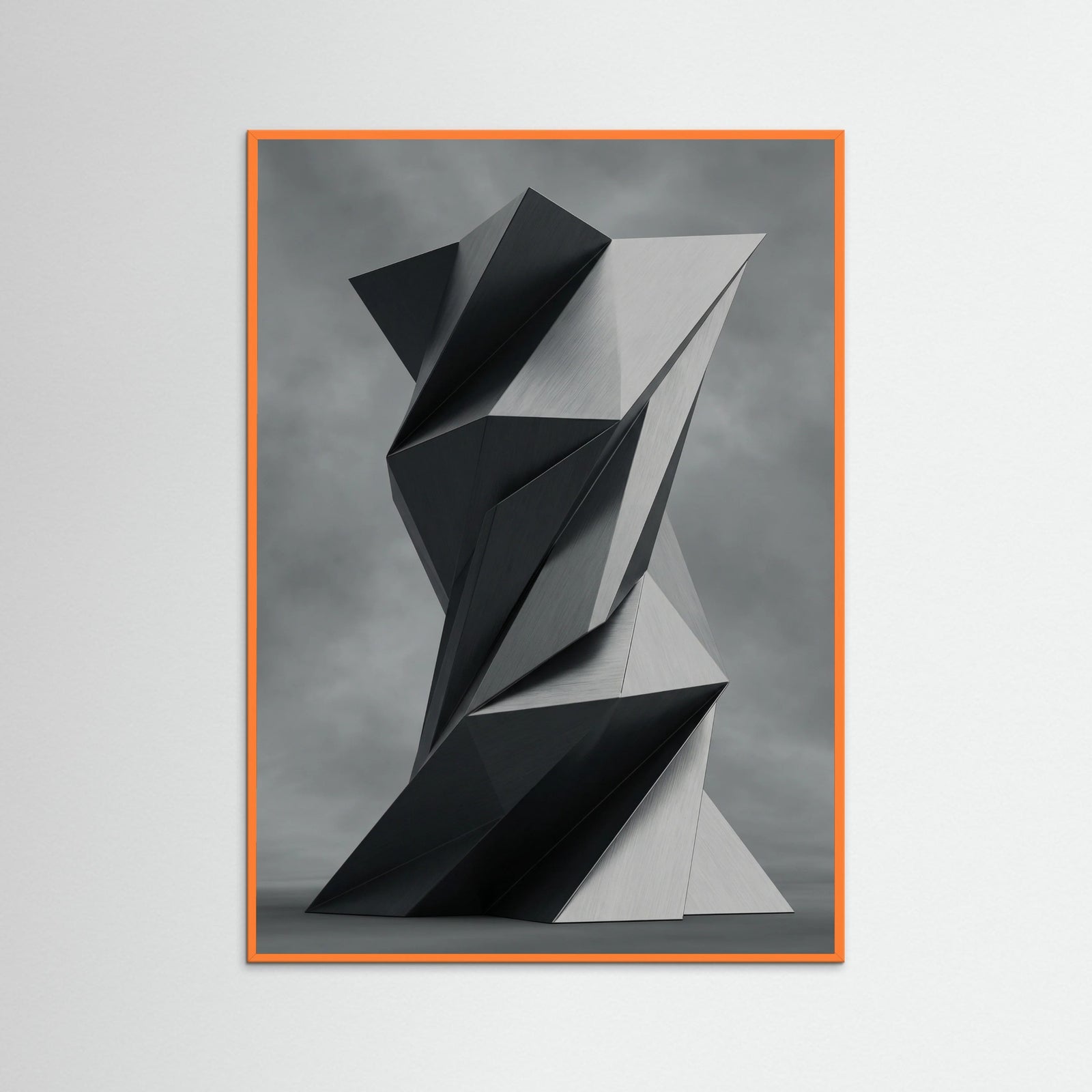 Orange Wood Geometric Folds