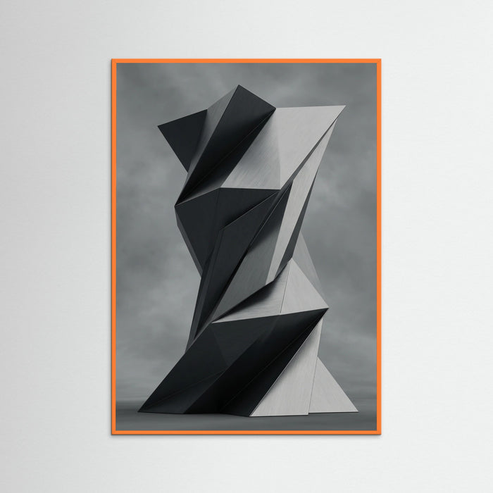 Orange Wood Geometric Folds