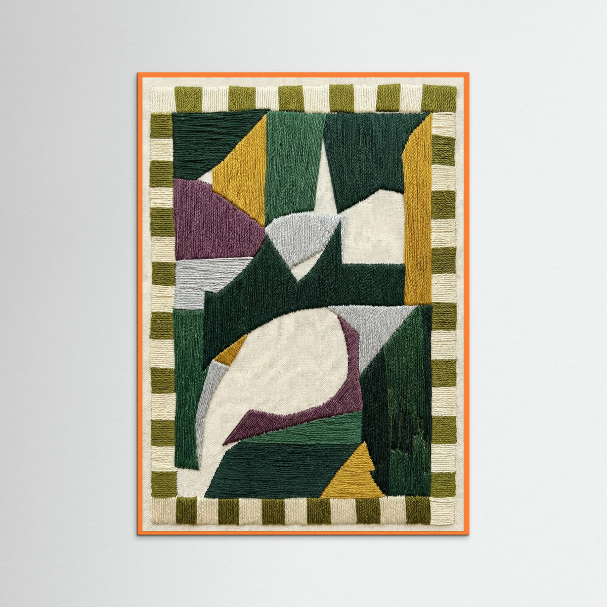 Orange Wood Geometric Form