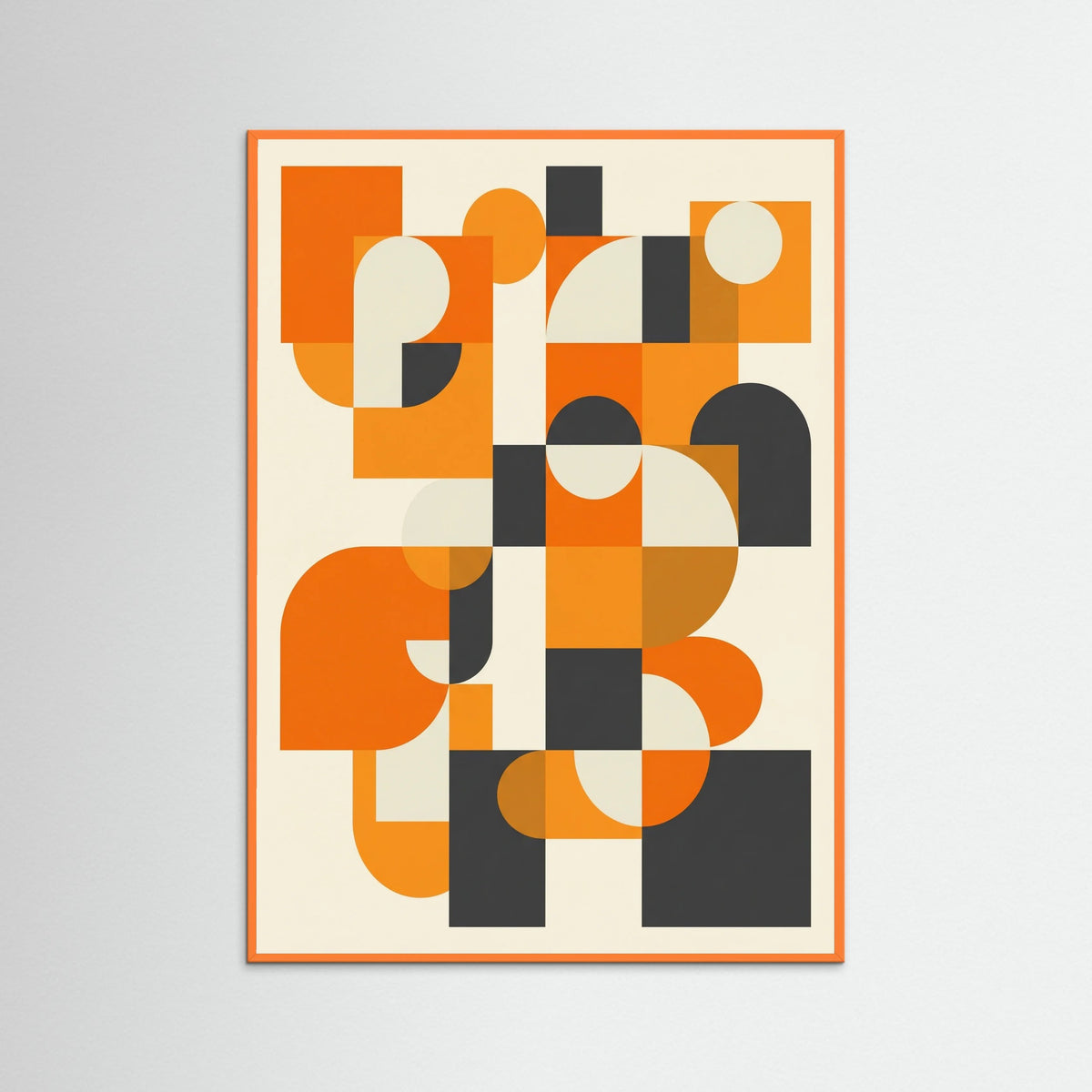 Orange Wood Geometric Harmony Orange