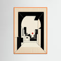 Orange Wood Geometric Interior