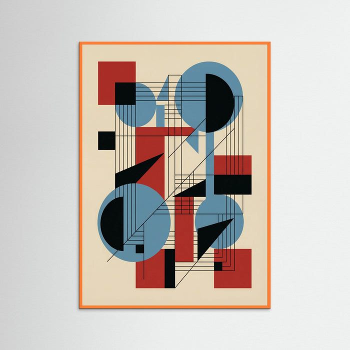 Orange Wood Geometric Modernism