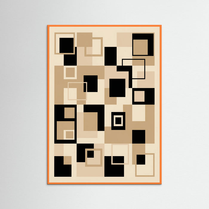 Orange Wood Geometric Rhythm