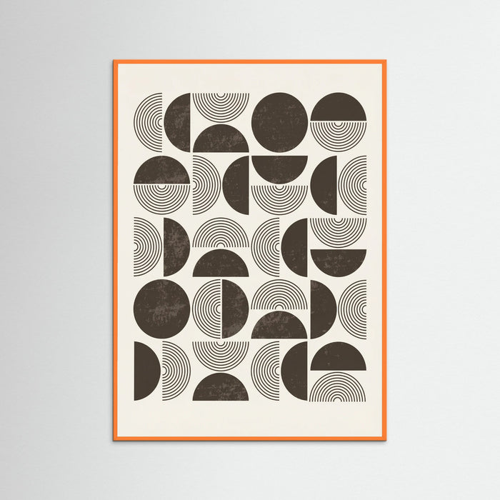 Orange Wood Geometric Rhythms