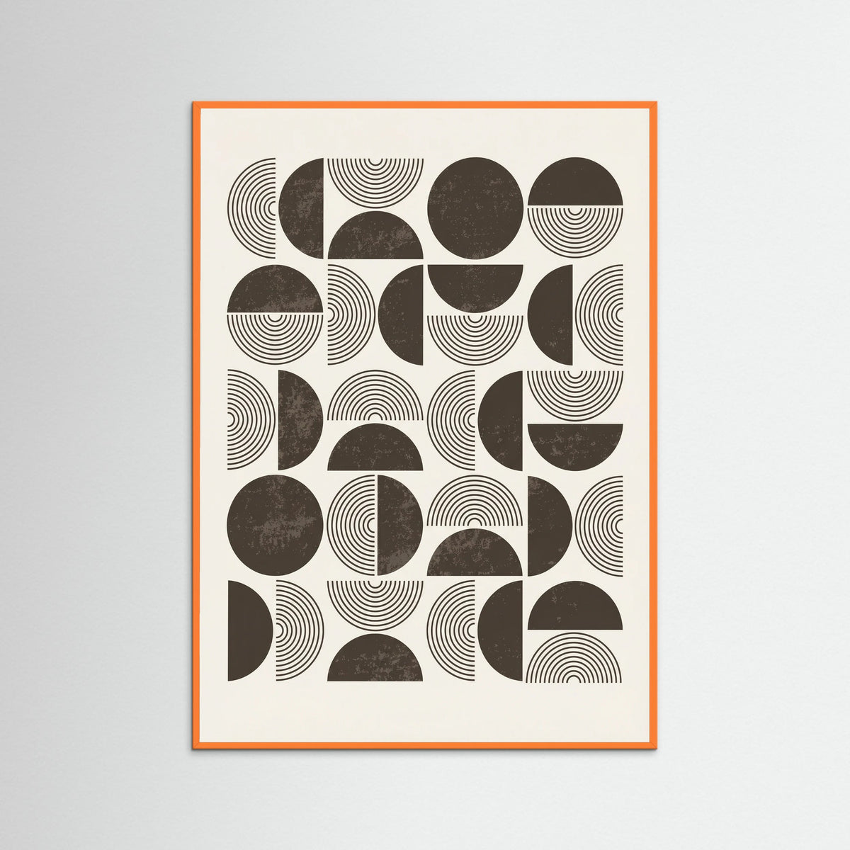Orange Wood Geometric Rhythms