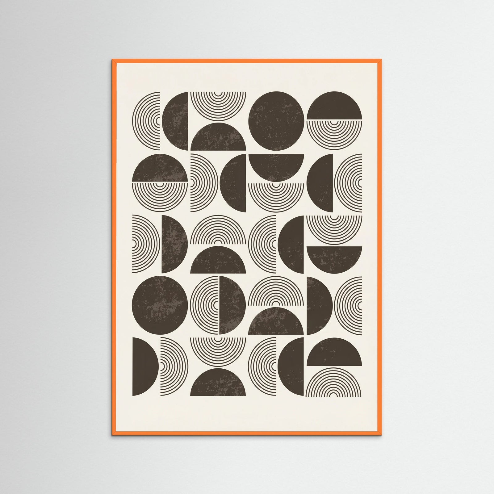 Orange Wood Geometric Rhythms