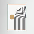 Orange Wood Geometric Stillness
