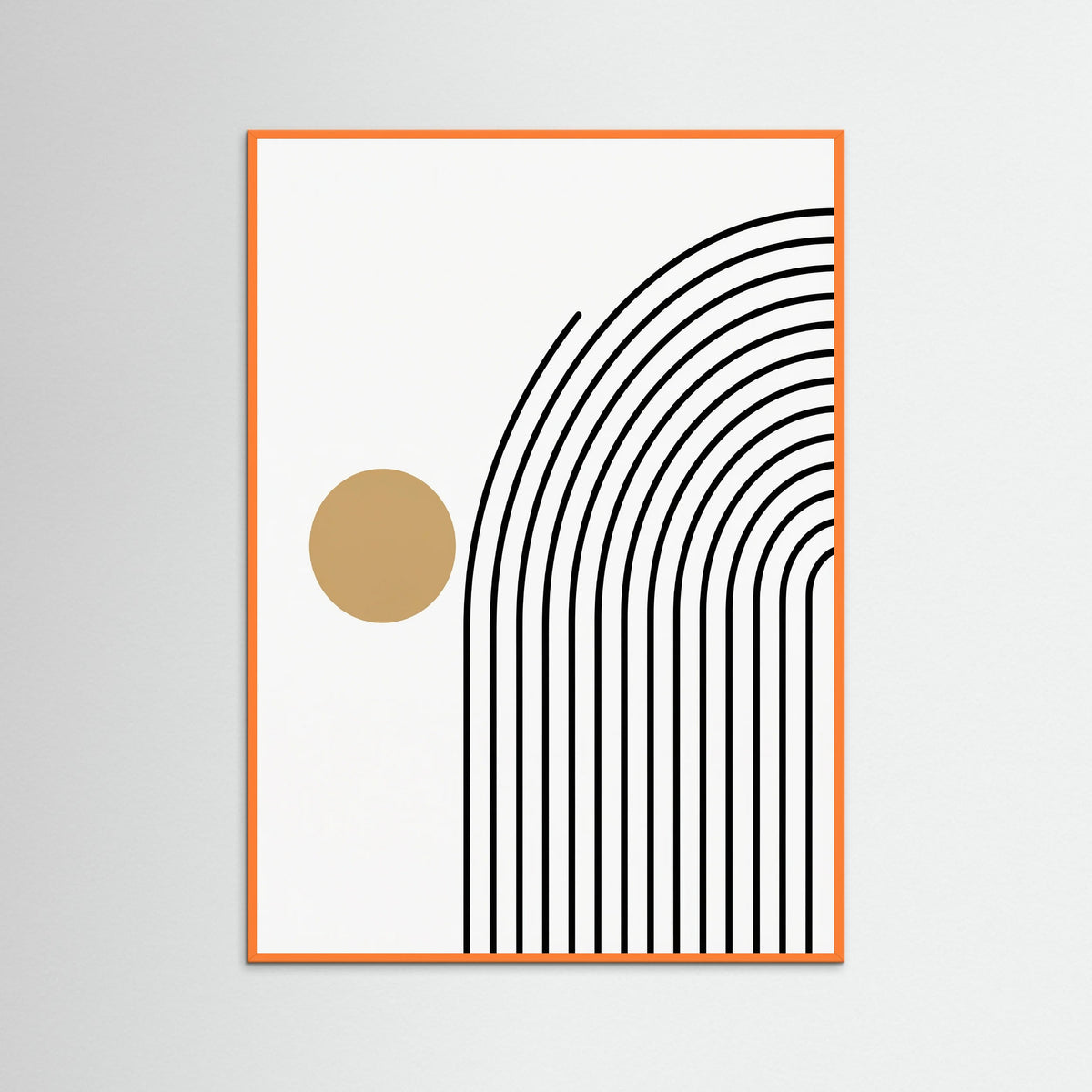 Orange Wood Geometric Stillness