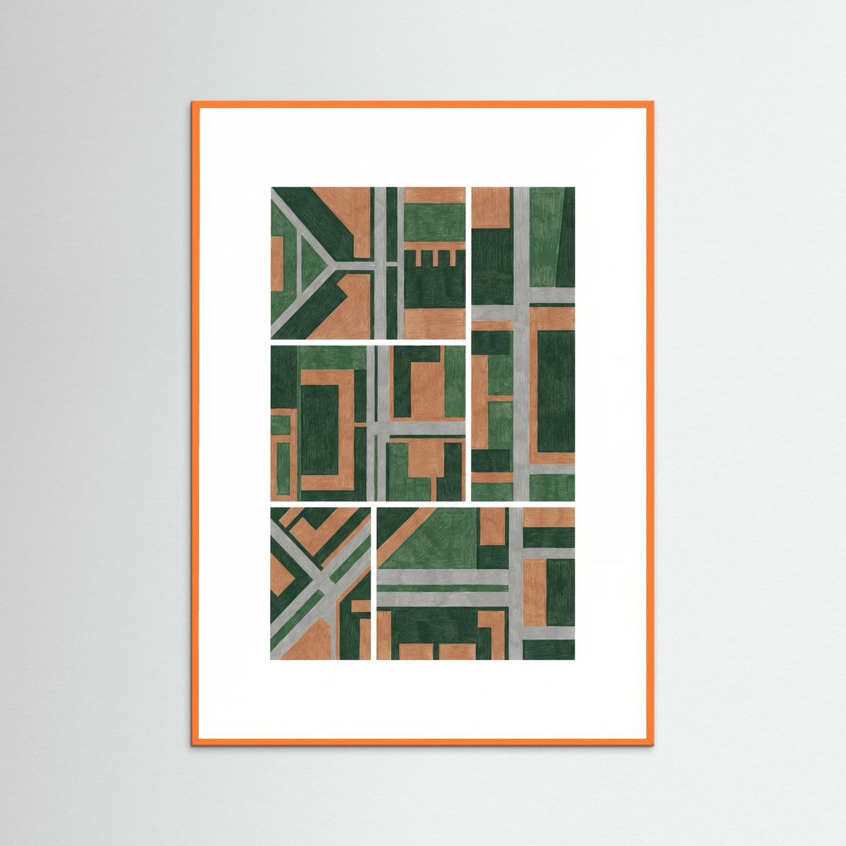 Orange Wood Geometric Structures