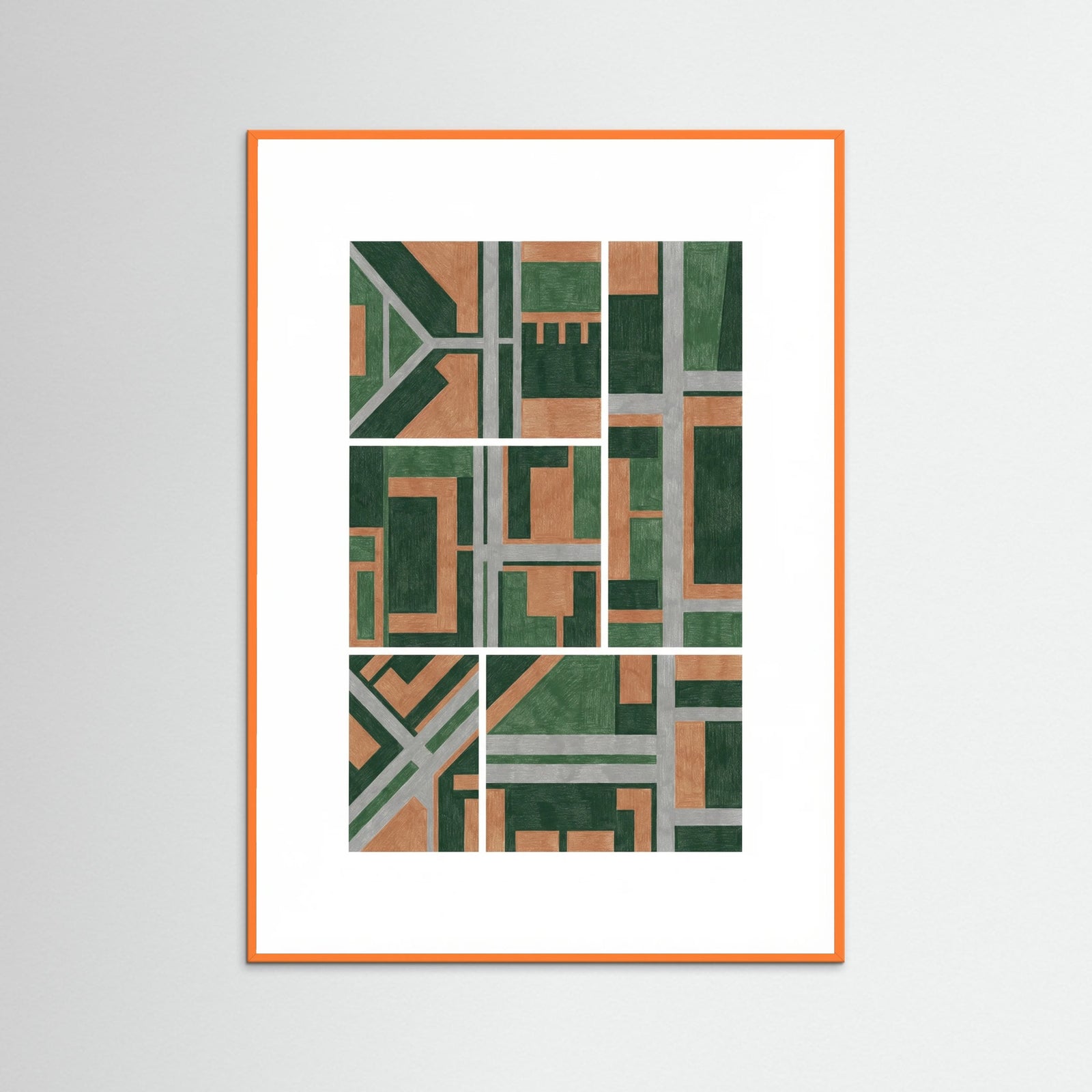 Orange Wood Geometric Structures
