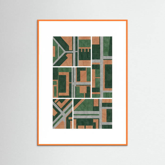 Orange Wood Geometric Structures