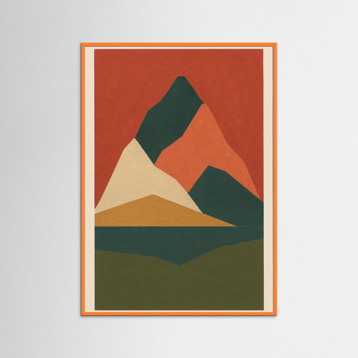 Orange Wood Geometric Wilderness