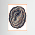 Orange Wood Gilded Geode Streams