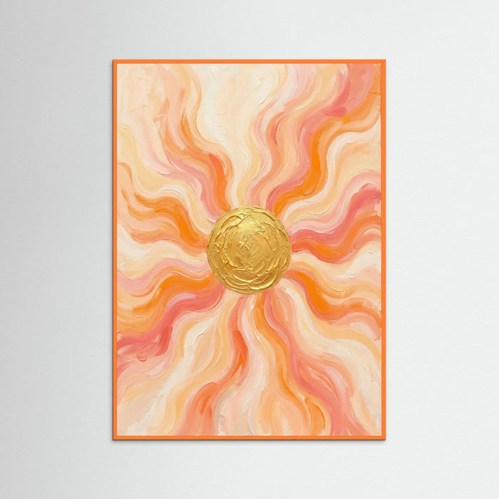 Orange Wood Gilded Radiance