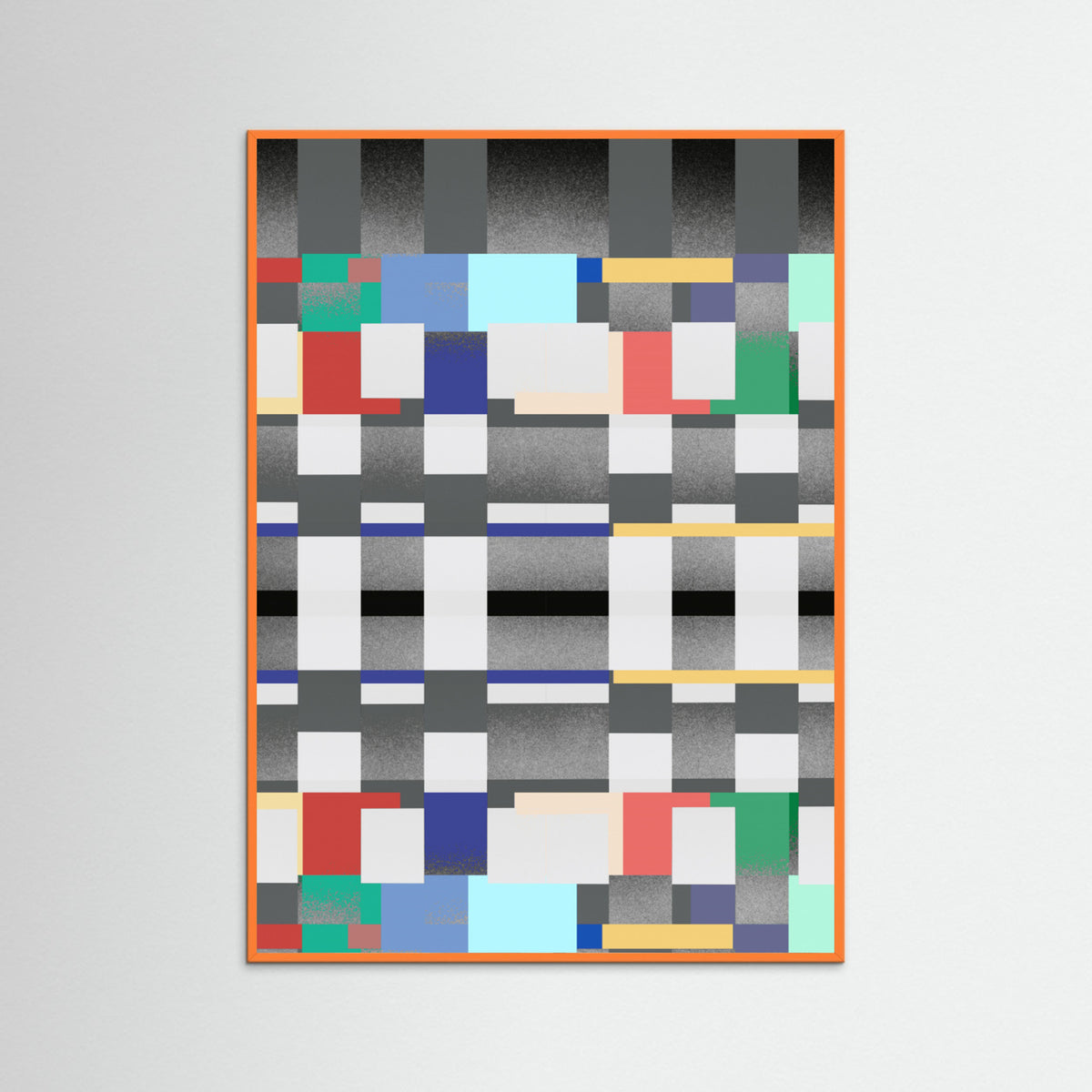Orange Wood Glitch abstract artwork 04 Poster