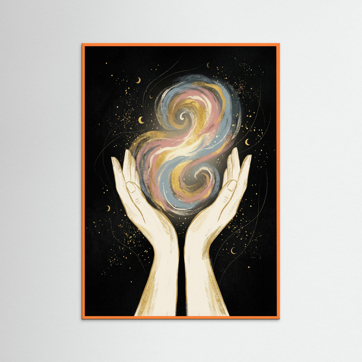 Orange Wood Golden Contemplation