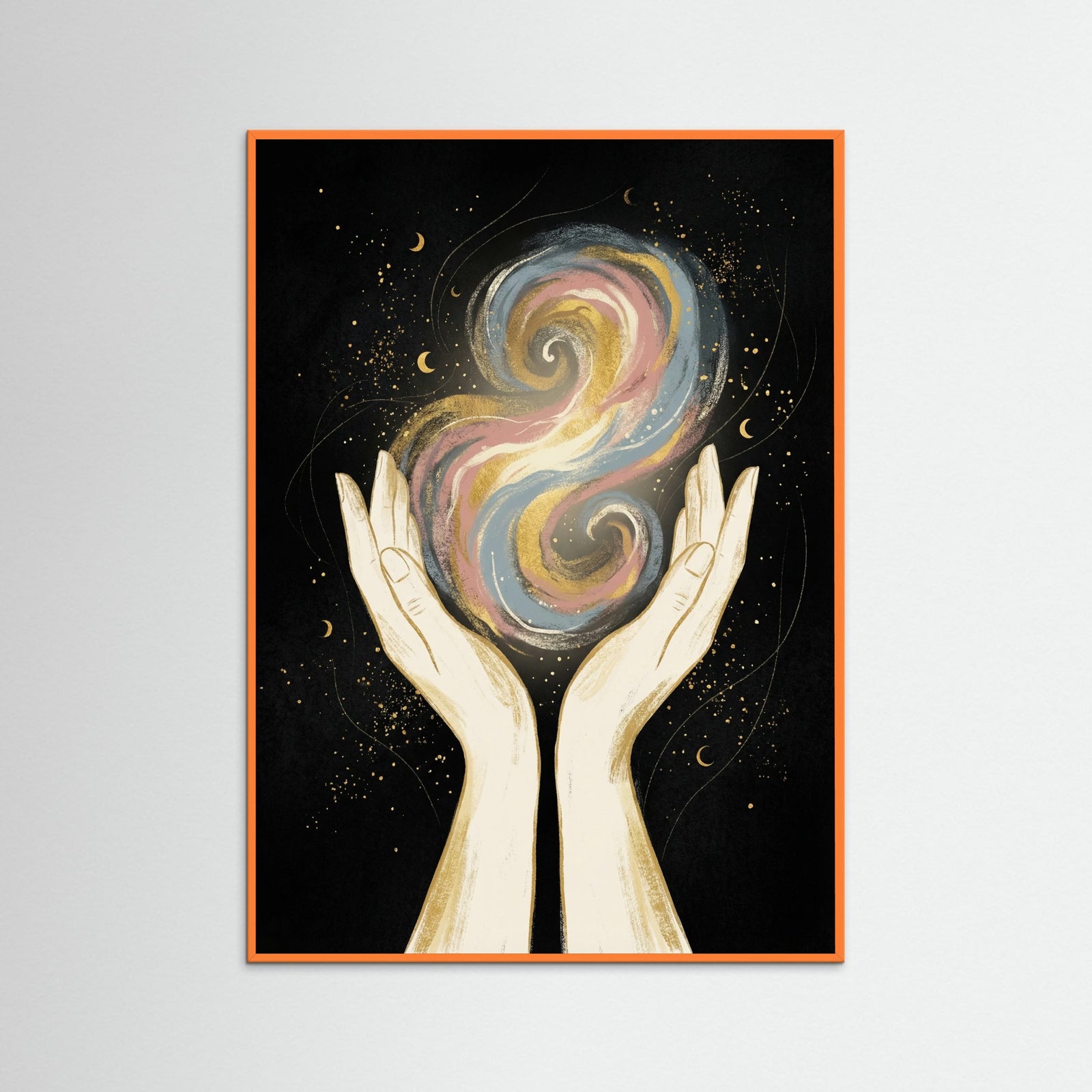 Orange Wood Golden Contemplation