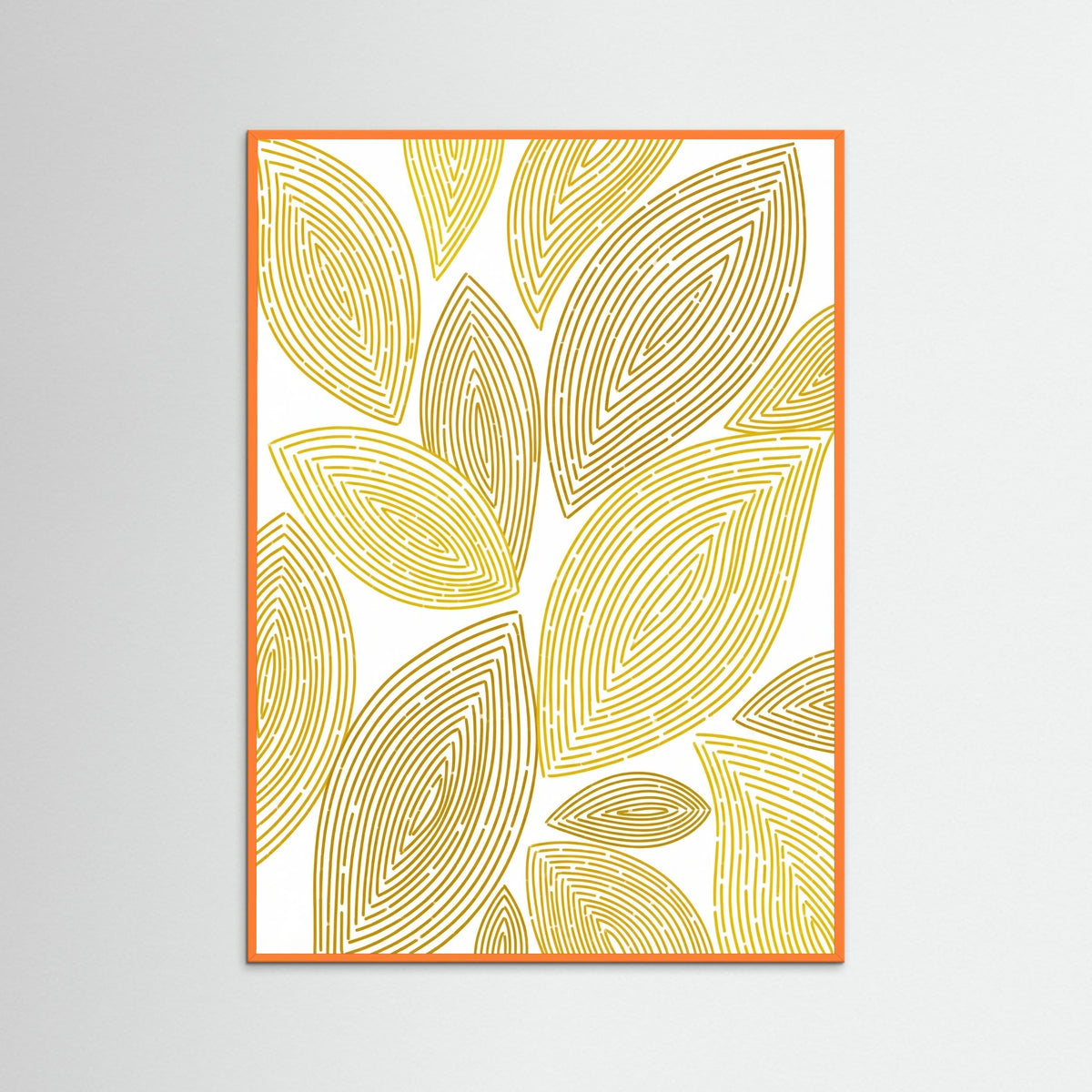 Orange Wood Golden Spirals