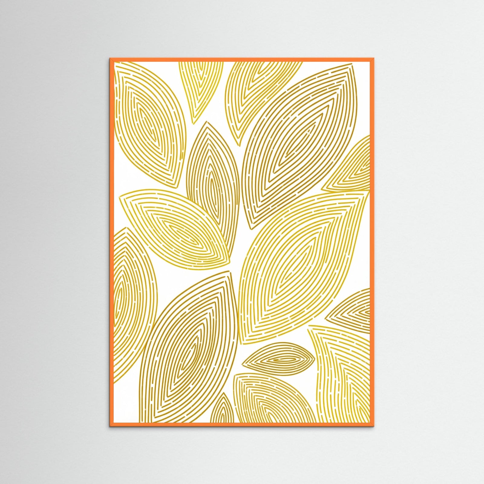 Orange Wood Golden Spirals