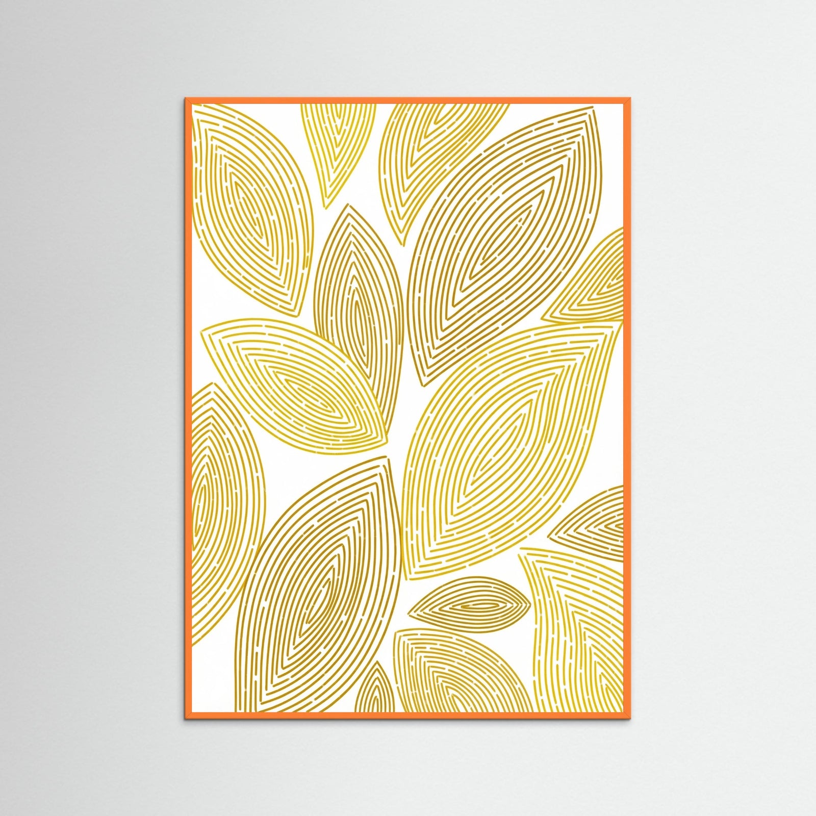 Orange Wood Golden Spirals