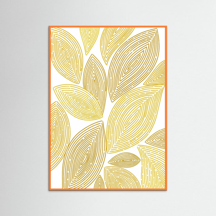 Orange Wood Golden Spirals