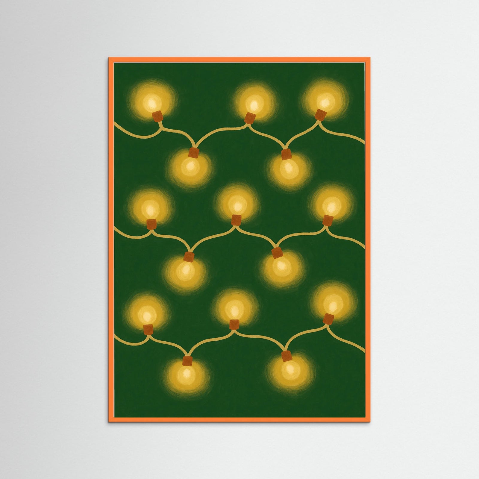 Orange Wood Golden lights