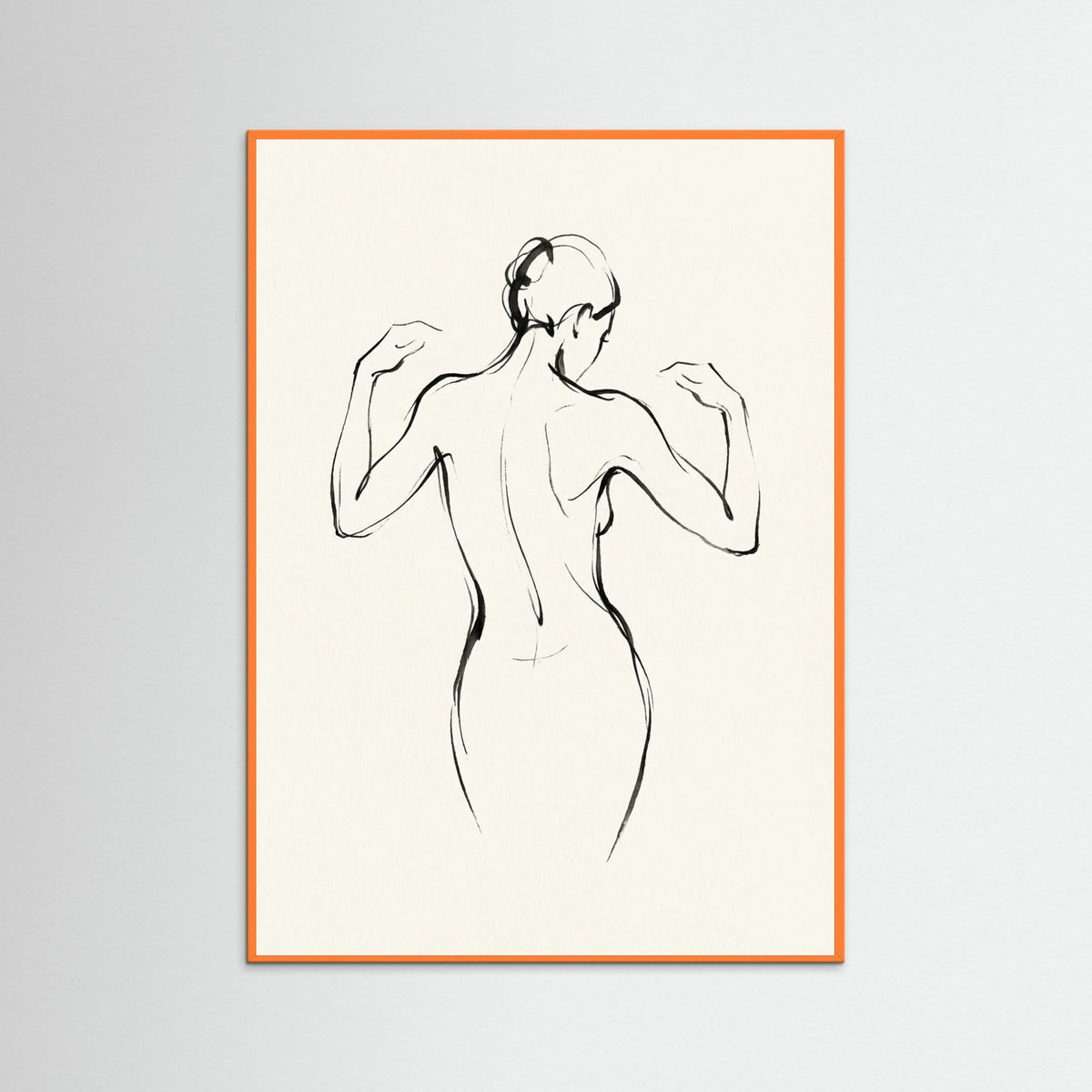 Orange Wood Graceful Pose