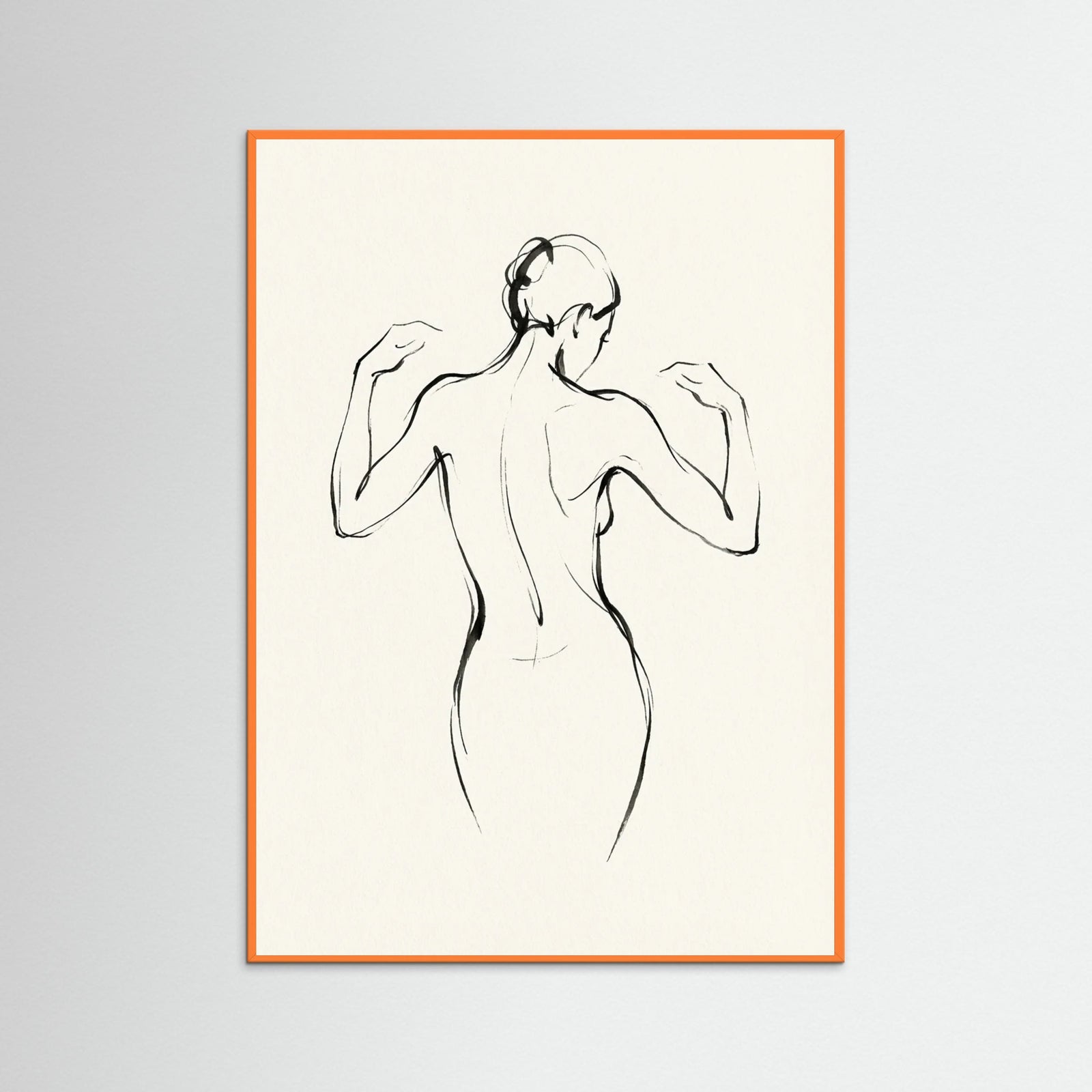 Orange Wood Graceful Pose