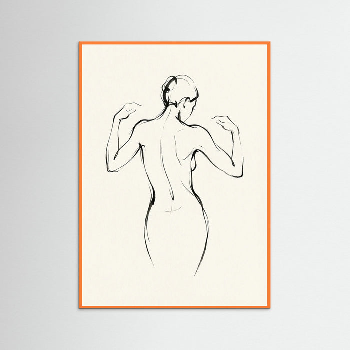 Orange Wood Graceful Pose