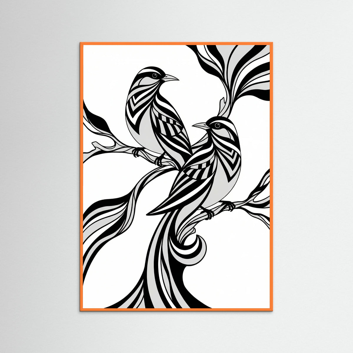 Orange Wood Graceful Stripes