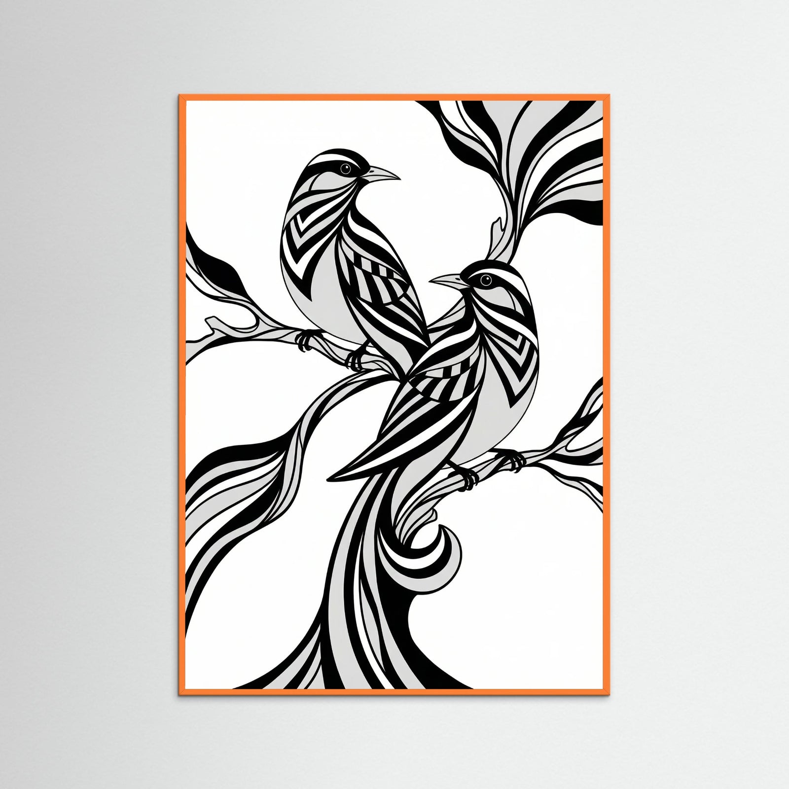Orange Wood Graceful Stripes