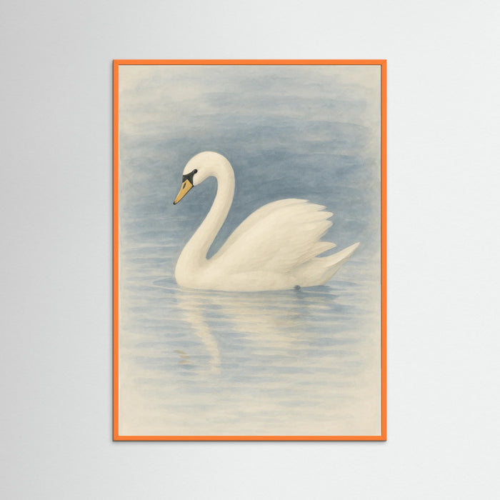 Orange Wood Graceful Swan