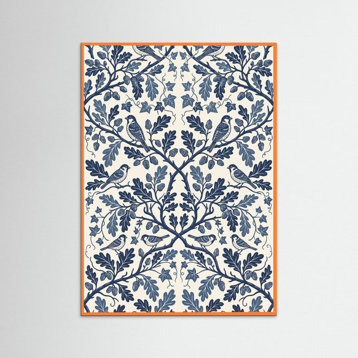 Orange Wood Grapevine Bloom Print