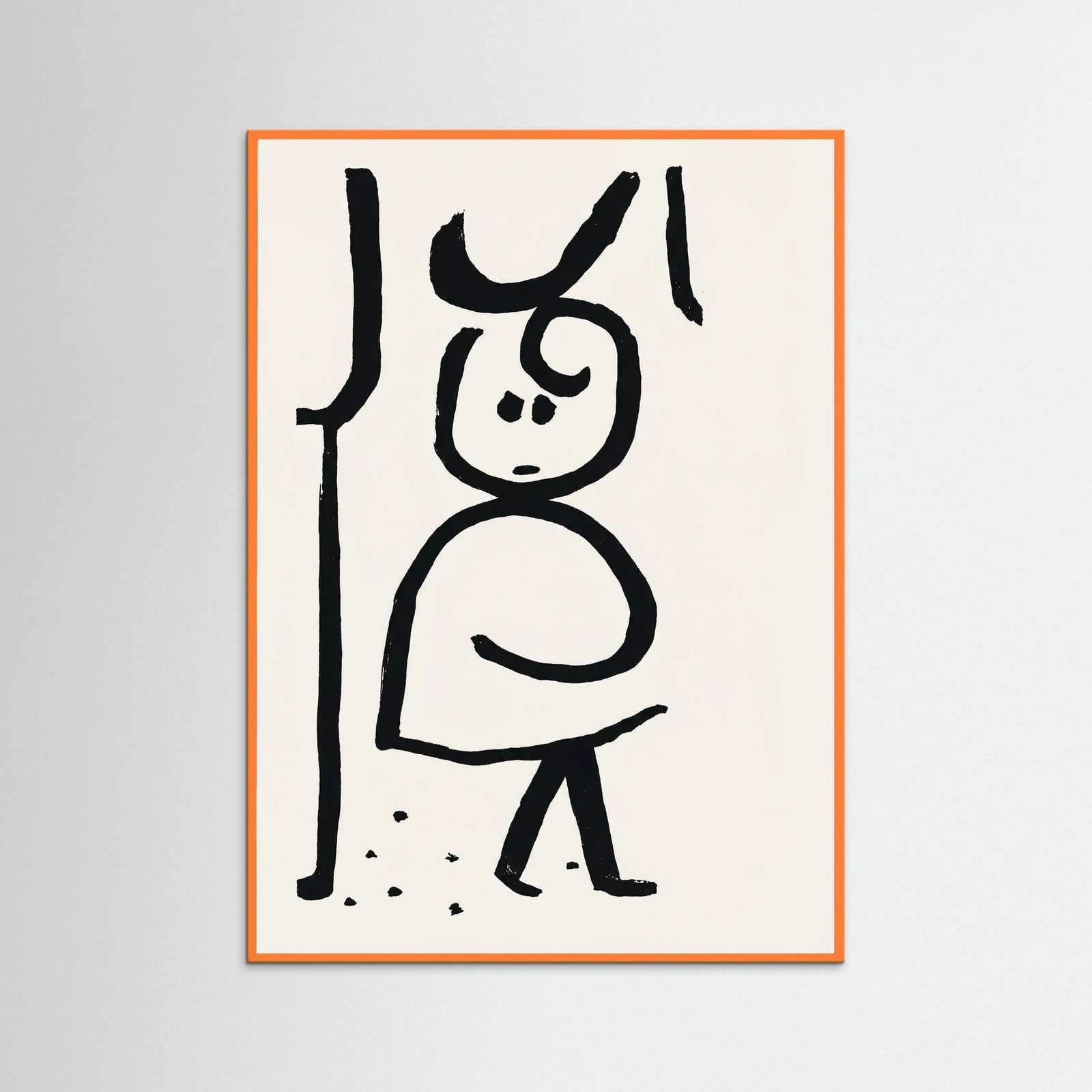 Orange Wood Graphic Contemplation
