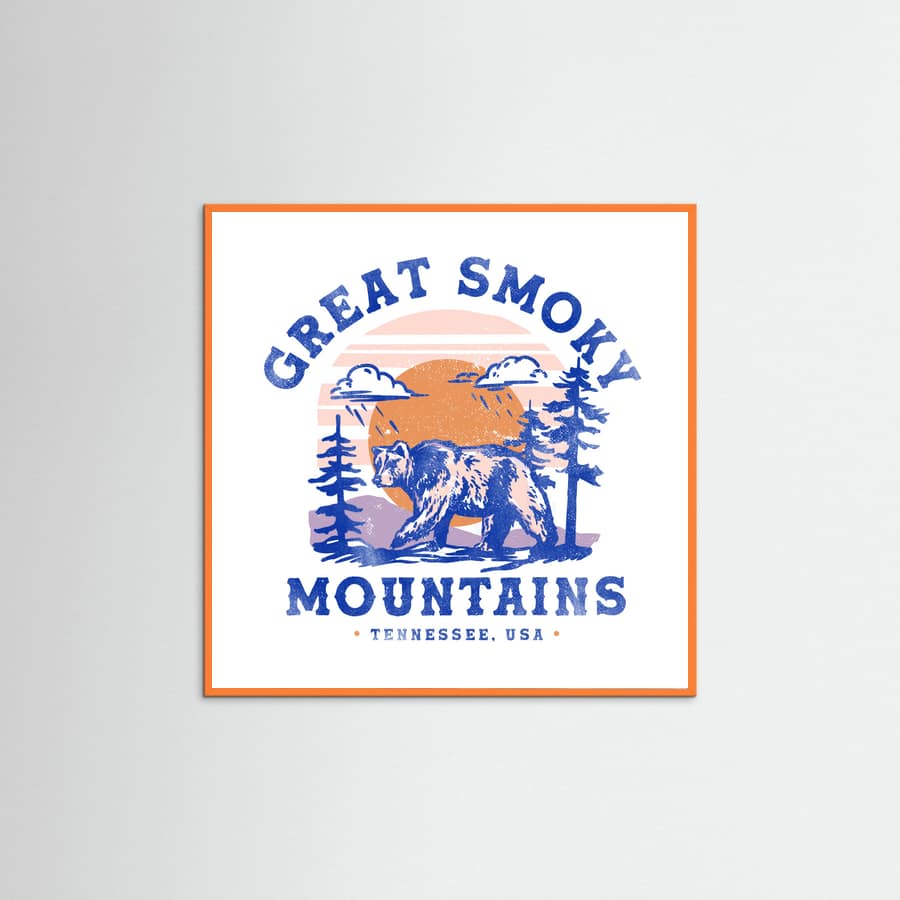 Orange Wood Great Smoky Mountains National Park Tennessee Poster