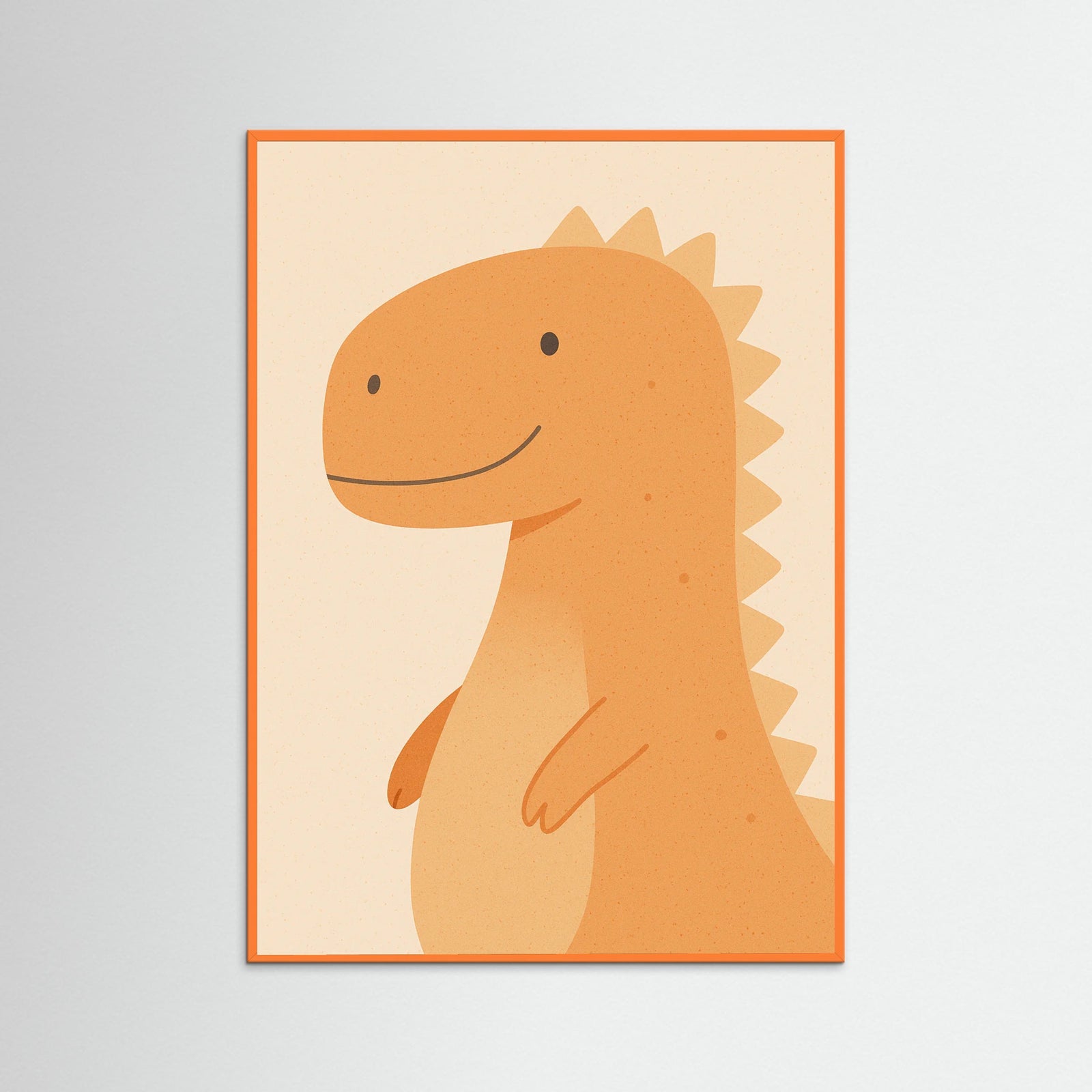 Orange Wood Green Dinosaur