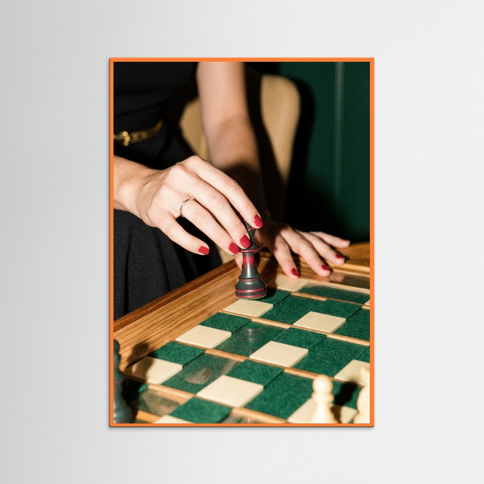 Orange Wood Green Felt Focus