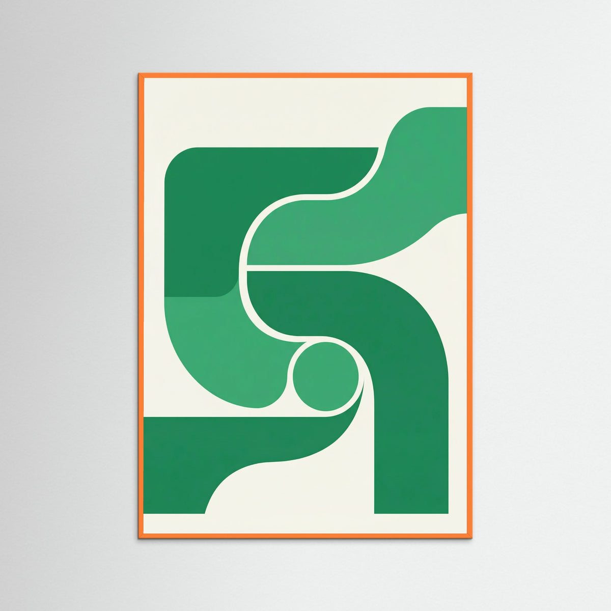 Orange Wood Green Geometry