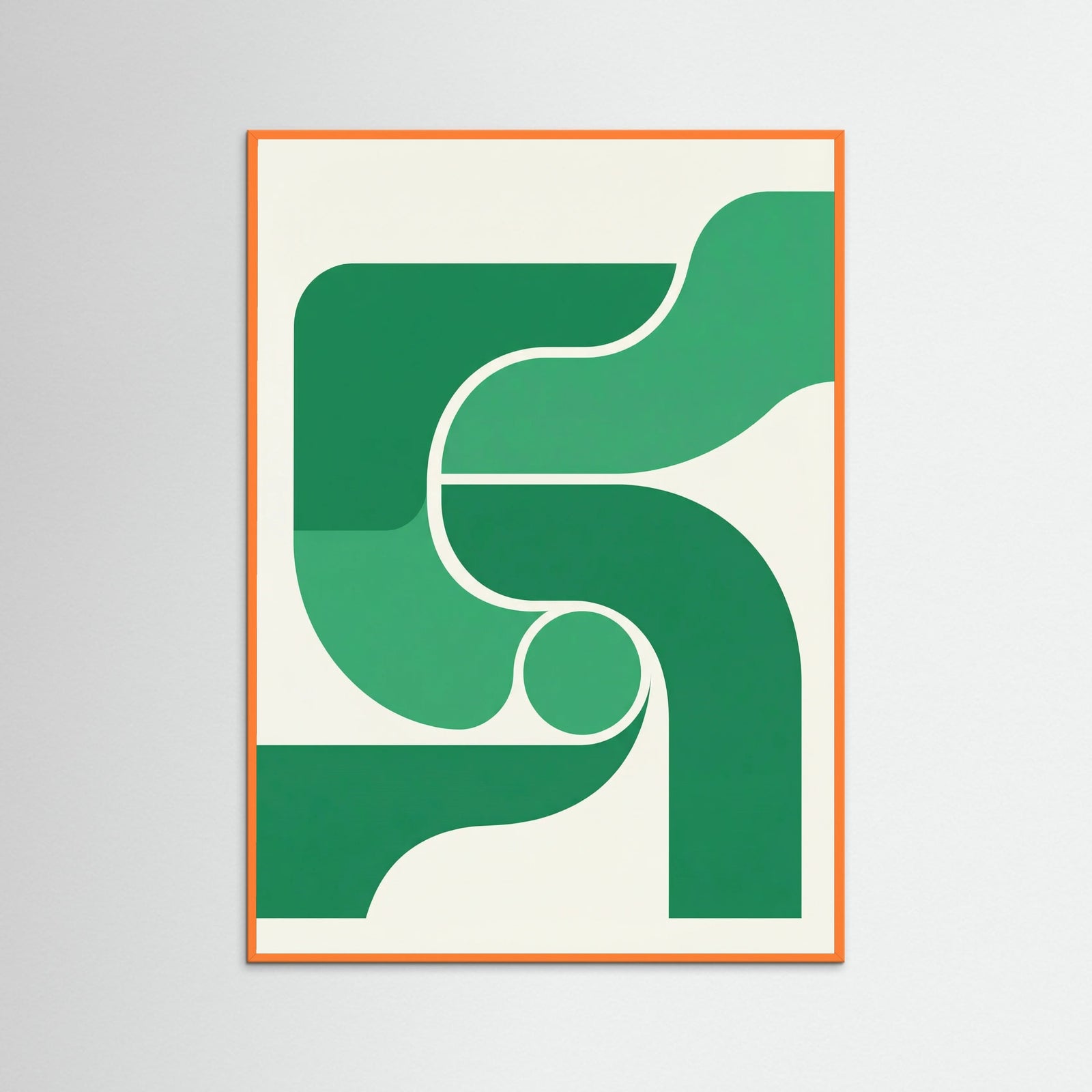 Orange Wood Green Geometry