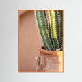 Orange Wood Green On Orange | Marrakech Travel Photography Poster