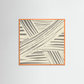 Orange Wood Grey diagonal stripe pattern Poster