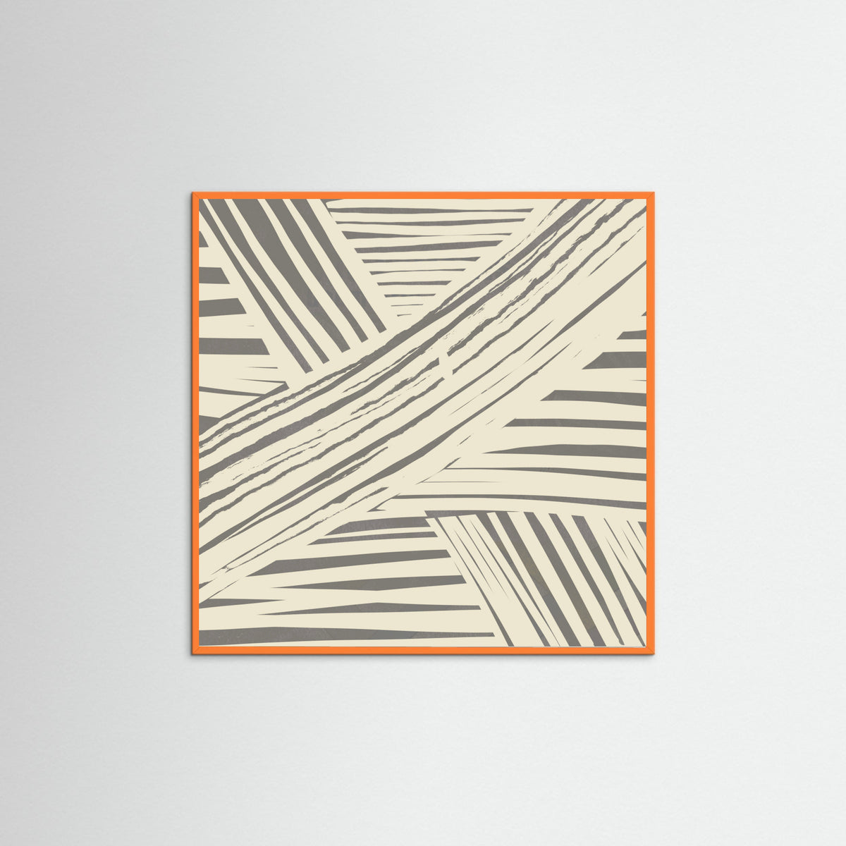 Orange Wood Grey diagonal stripe pattern Poster