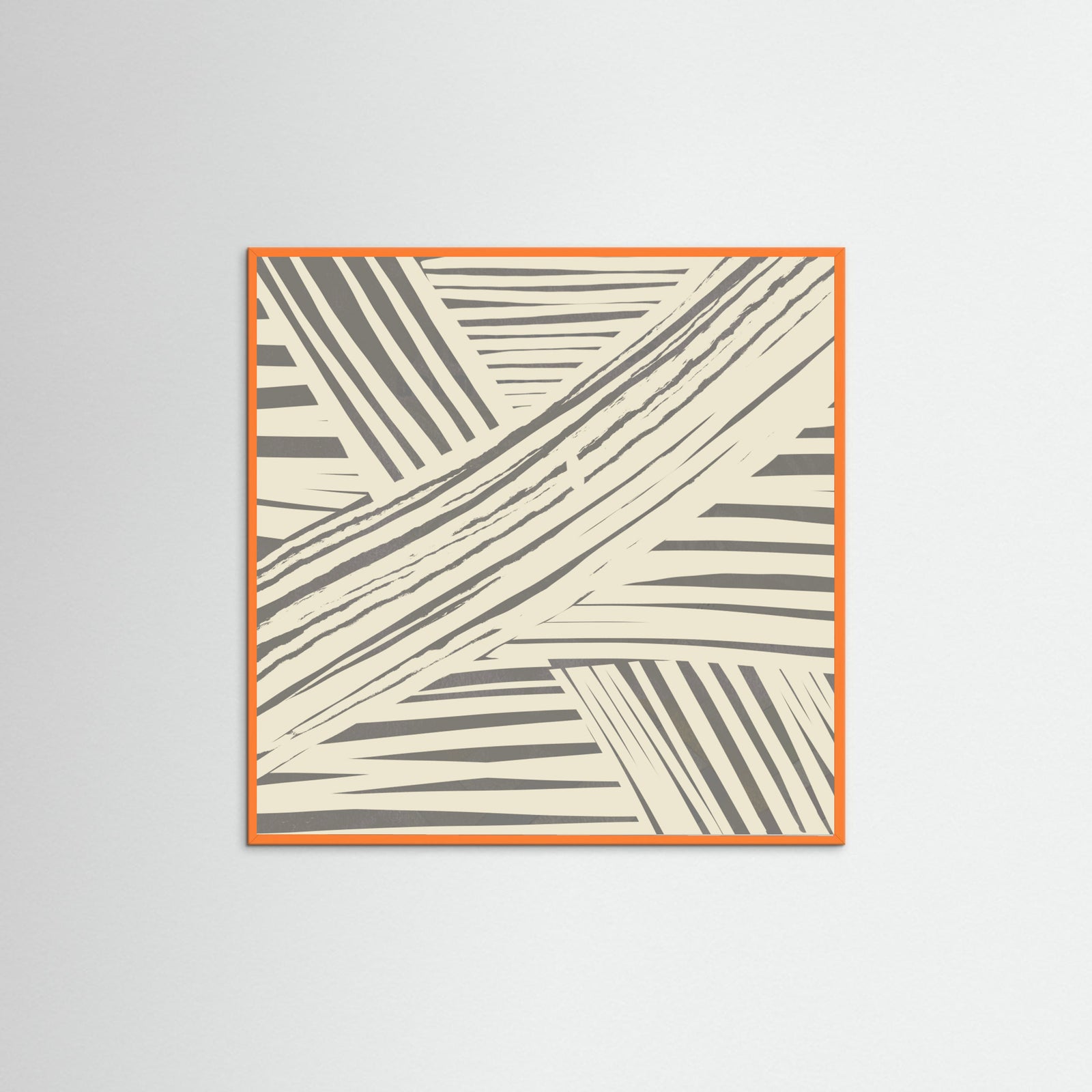 Orange Wood Grey diagonal stripe pattern Poster