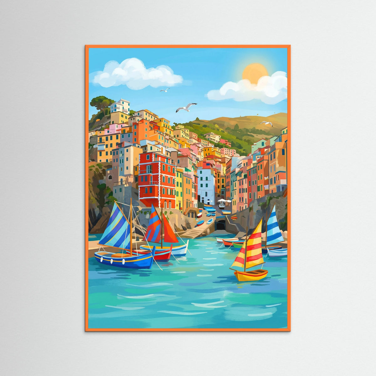 Orange Wood Harbor Vibrance