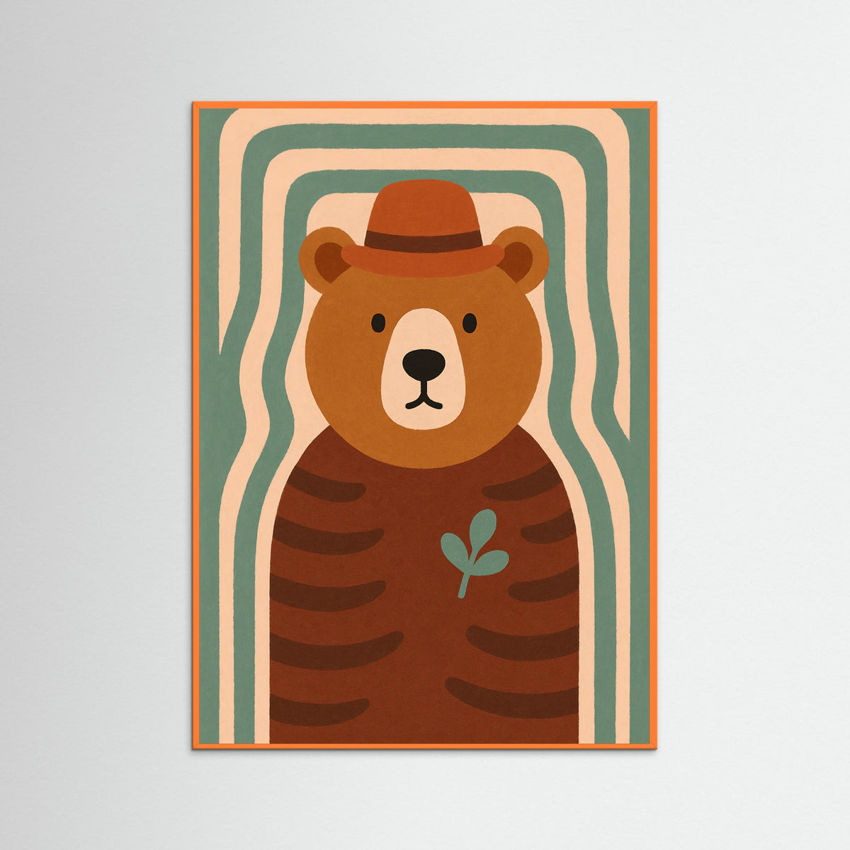 Orange Wood Hat and Spectacles