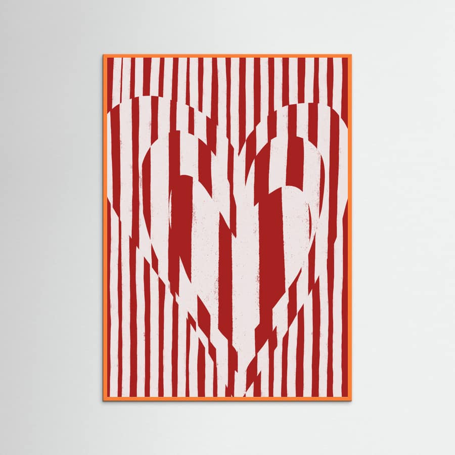 Heart in Stripes Poster – poster and art print
