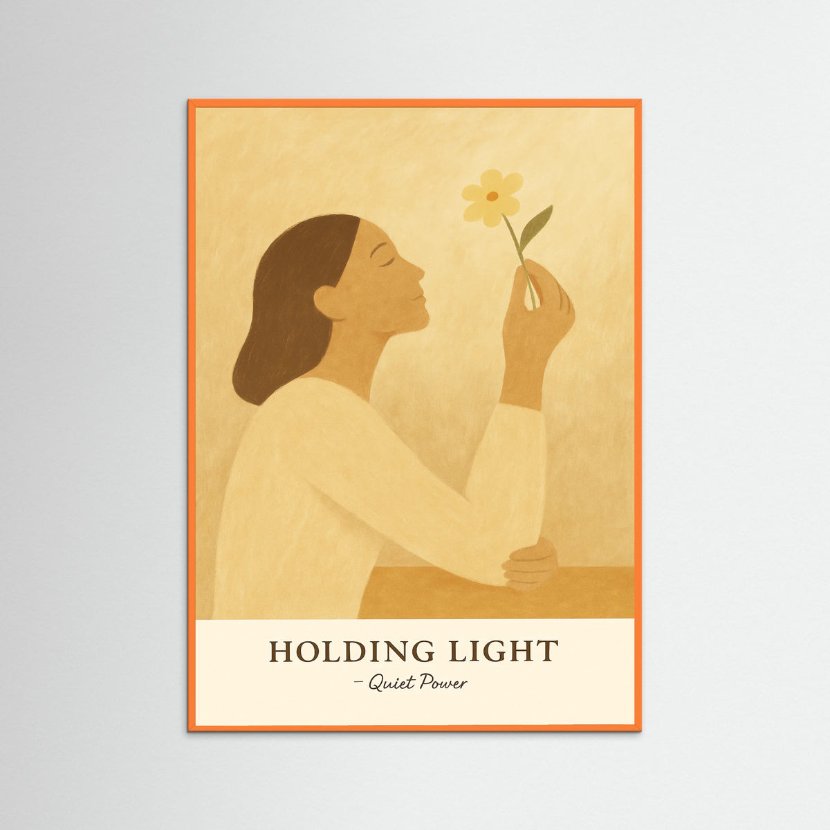 Orange Wood Holding light