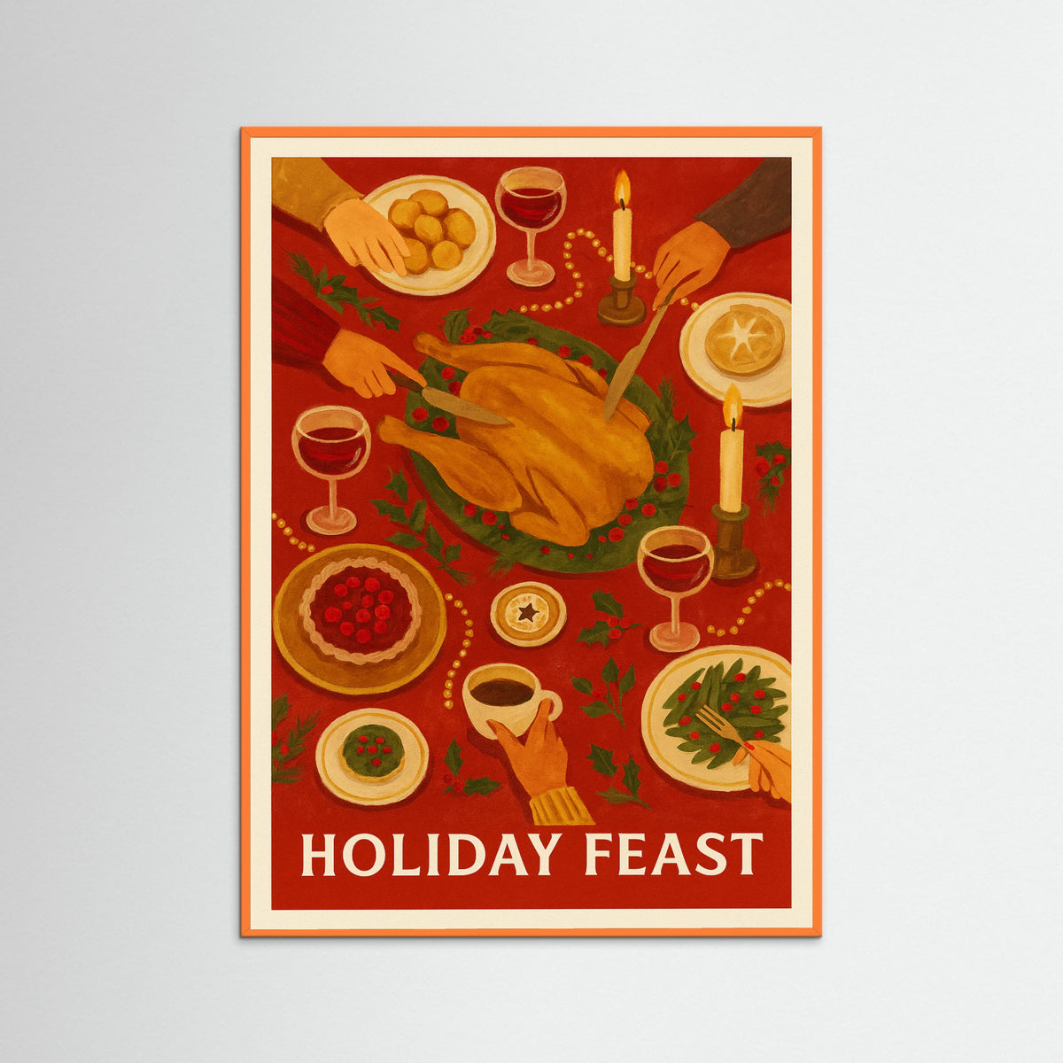 Orange Wood Holiday Feast