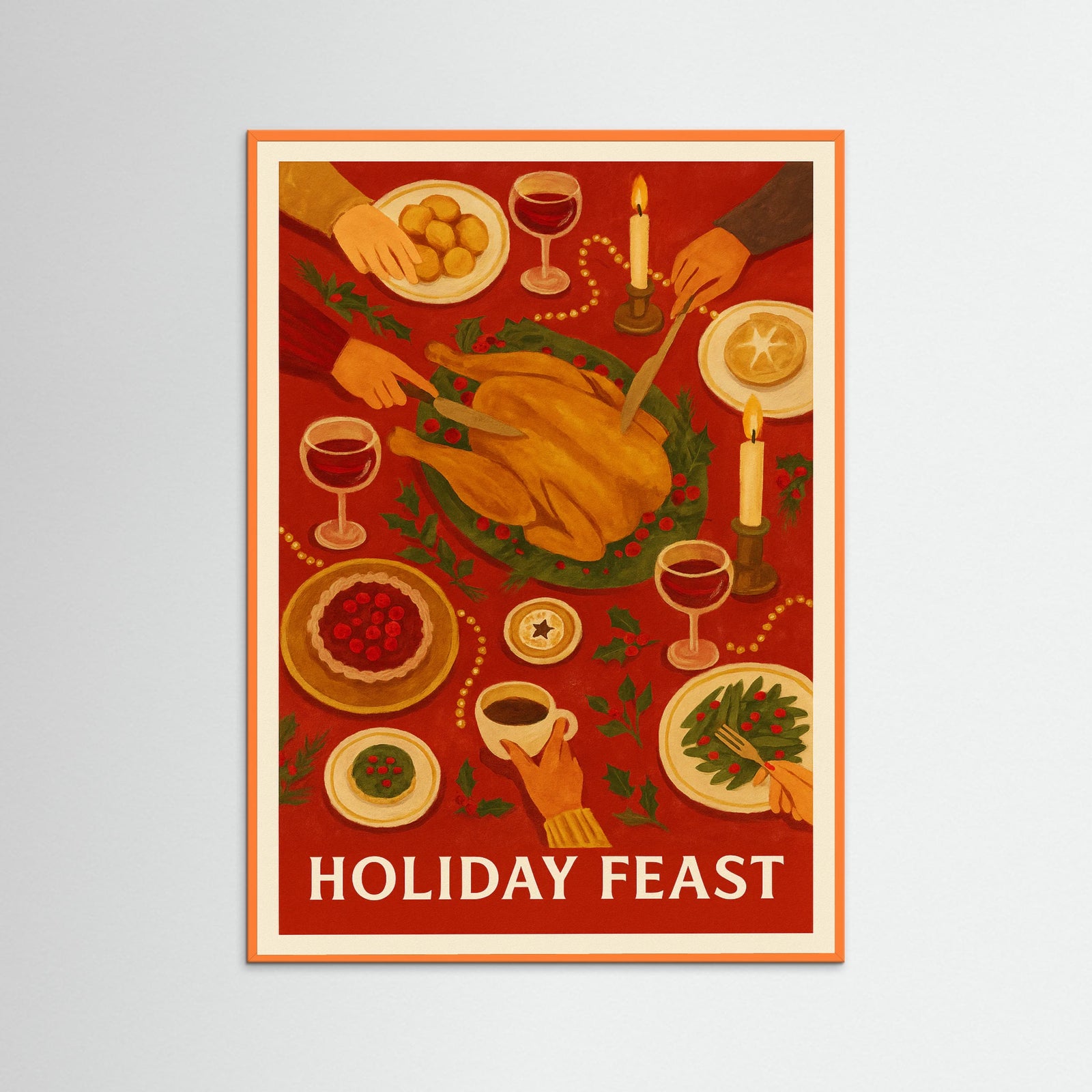 Orange Wood Holiday Feast