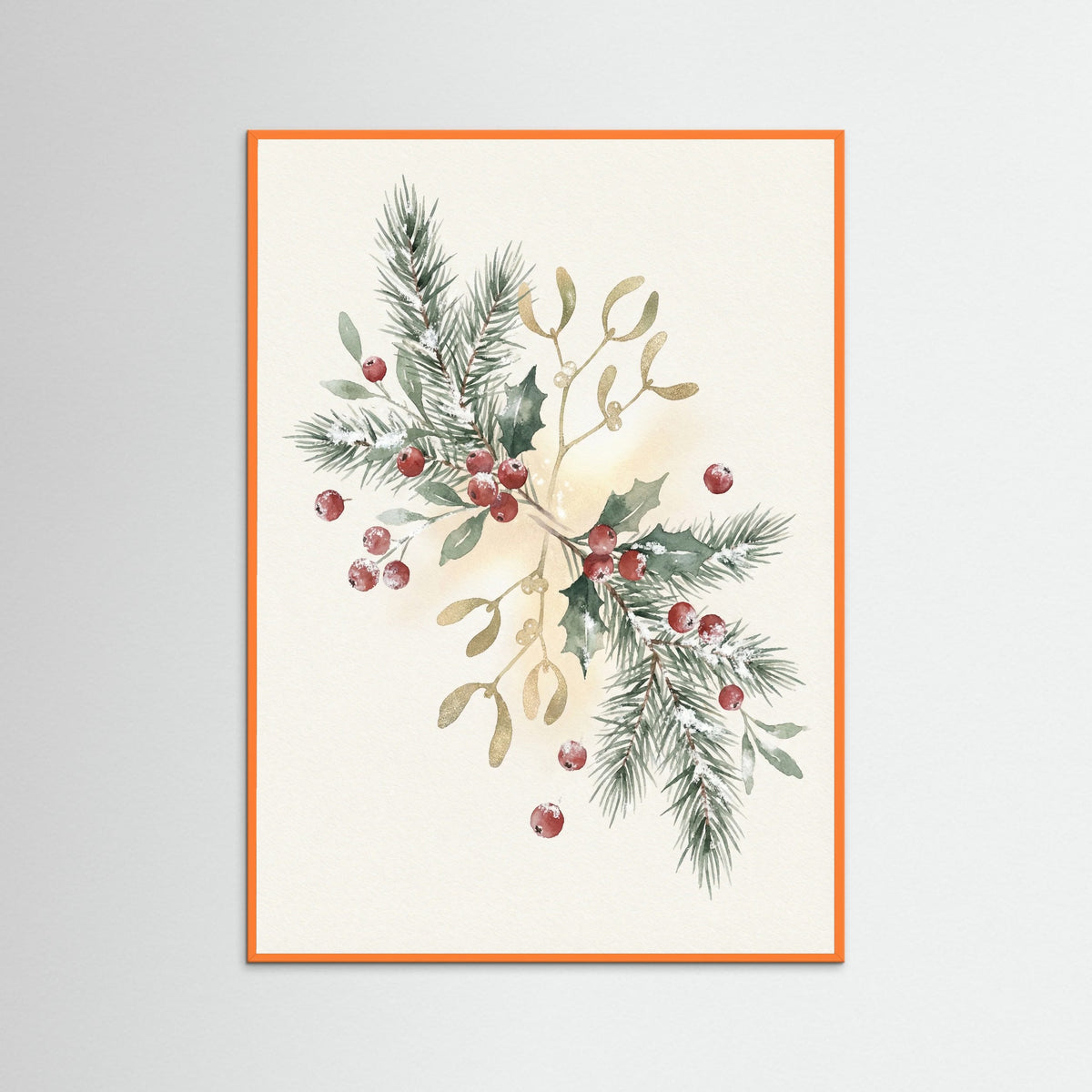 Orange Wood Holiday Harmony Wreath